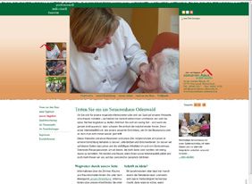 das umgesetzte Layout der Homepage für das Seniorenhaus Odenwald
